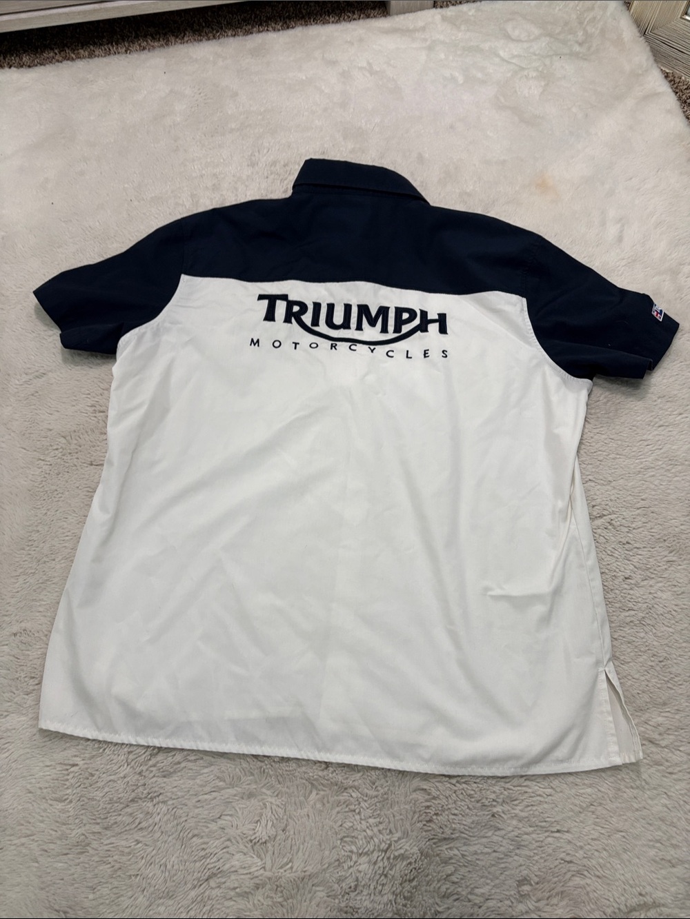 Triumph, motorcycles, button-down, racing shirt